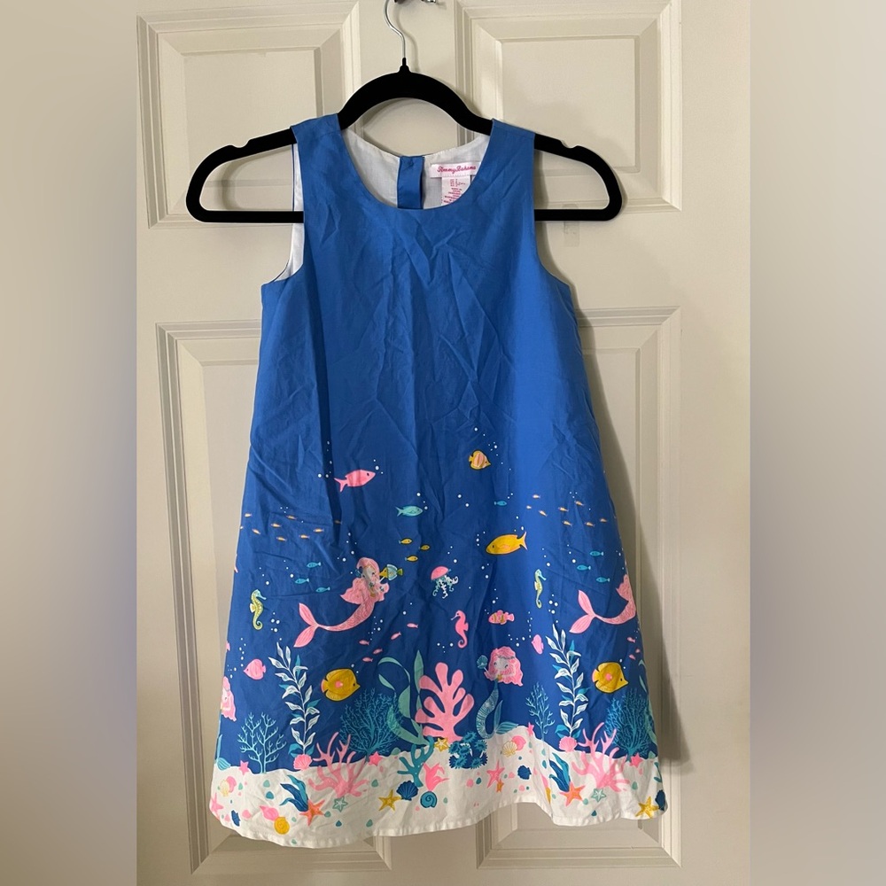 Girl’s Tommy Bahama sleeveless underwater mermaid scene lightweight dress size 7